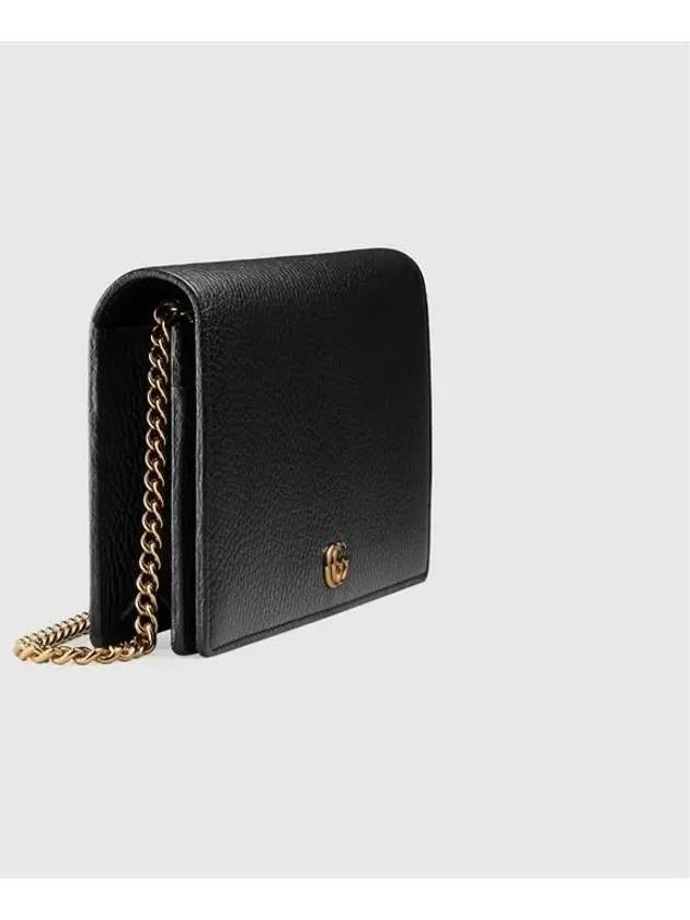 Women's GG Marmont Chain Cross Bag Black - GUCCI - BALAAN 4