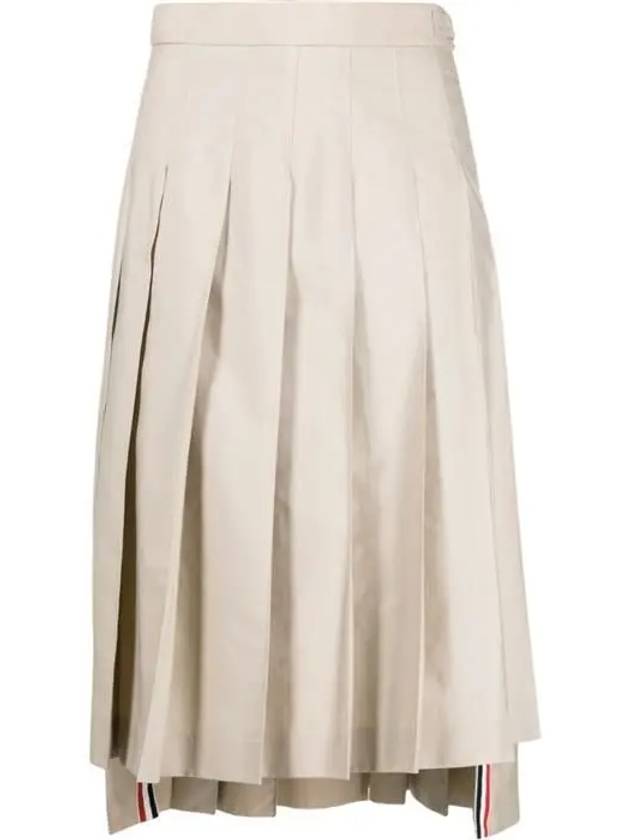 Classic Typewriter Midi Pleated Skirt Khaki - THOM BROWNE - BALAAN 2