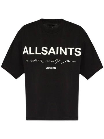 Helis Oversized Logo Cali Short Sleeve T-Shirt Black - ALLSAINTS - BALAAN 1