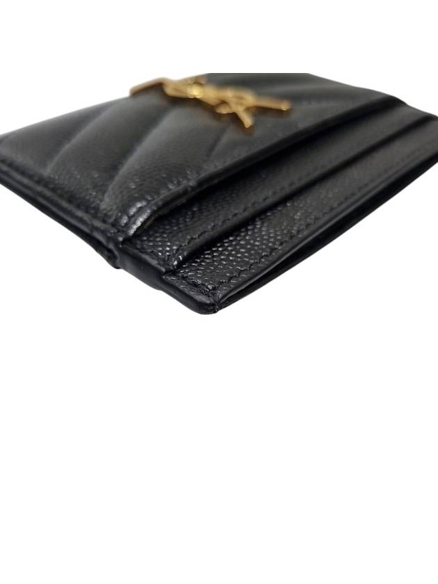 423291 Matelasse gold logo monogram card wallet - SAINT LAURENT - BALAAN 5