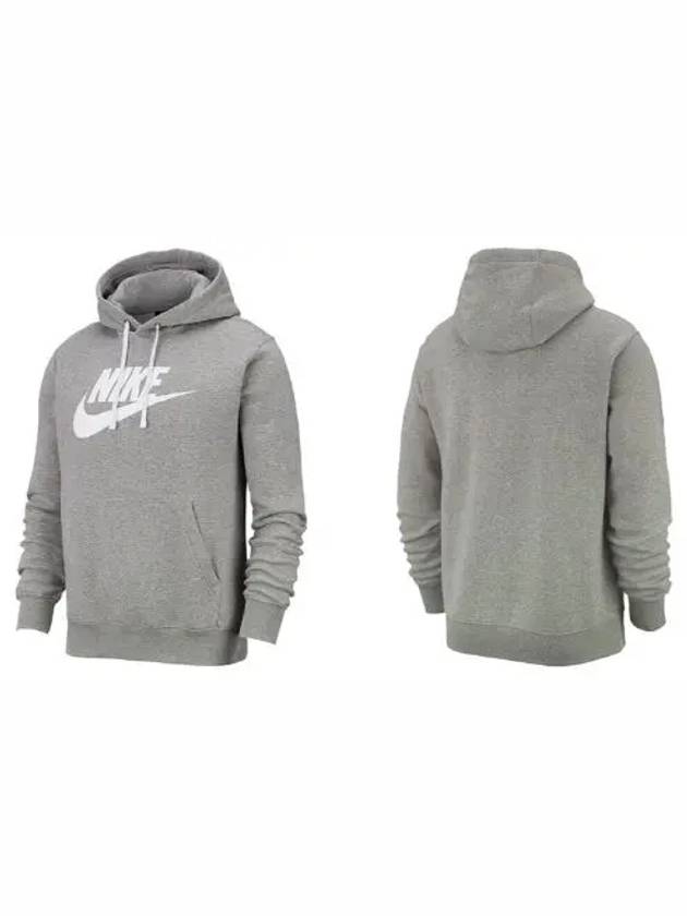 Men's NSW Club Fleece Basketball Hoodie Grey - NIKE - BALAAN 7