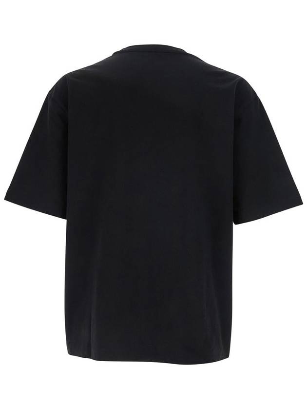 Black Crewneck T-Shirt With Icon Logo Printed On The Front In Cotton Man - DSQUARED2 - BALAAN 2