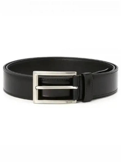 Men's Leather Belt Black - PRADA - BALAAN 2