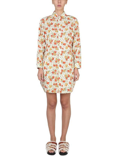 Floral Print Short Dress - MARNI - BALAAN 1