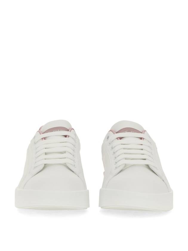 Portofino low-top sneakers white pink - DOLCE&GABBANA - BALAAN 17