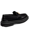 Explorer Silver Hardware Logo Loafers Black - DIOR - BALAAN.