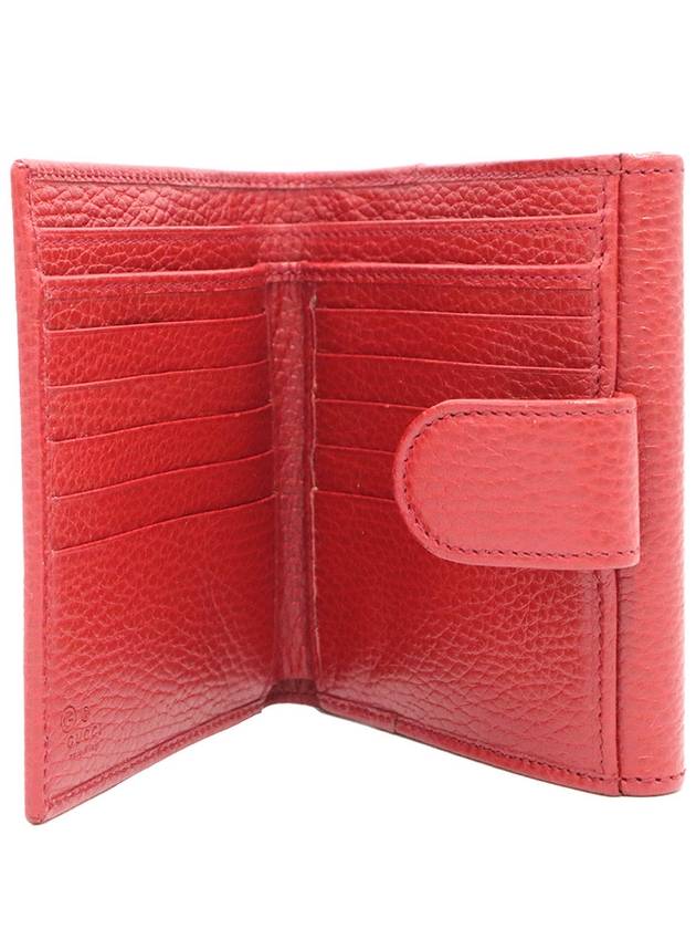 Gucci 615525 Red leather interlocking GG flap bi fold wallet - GUCCI - BALAAN 8