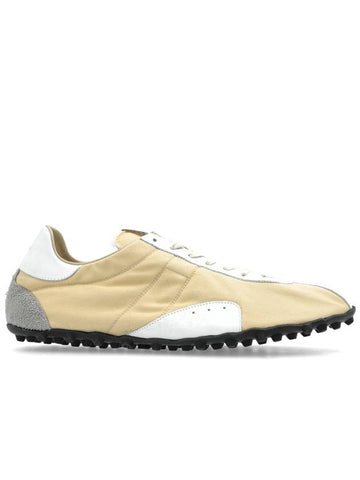 Maison Margiela Sneakers With Logo Patch, Men's, Cream - MAISON MARGIELA - BALAAN 1