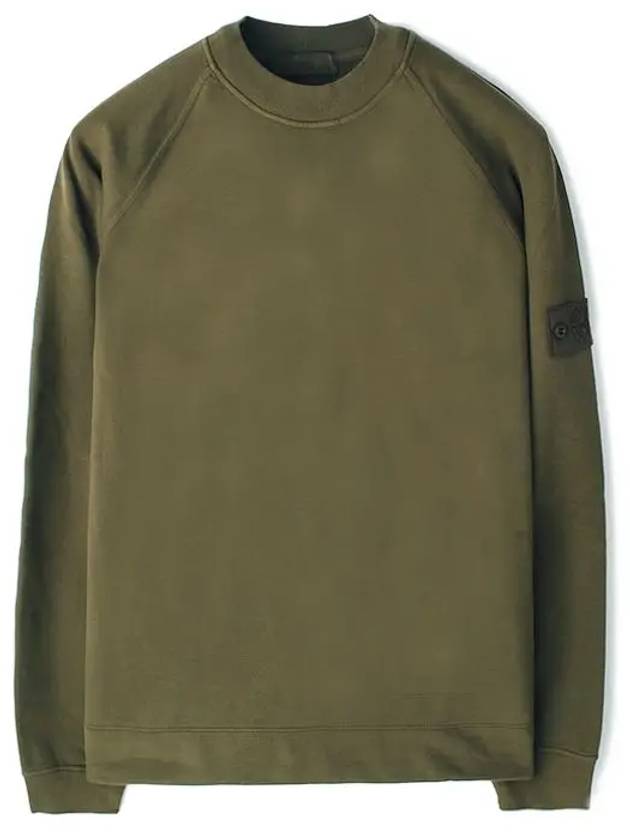 Logo Patch Stretch Cotton Hoodie Green - STONE ISLAND - BALAAN 2