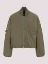 Drop Oversized Zipper Twill Bomber Jacket Kalamata - GANNI - BALAAN 1