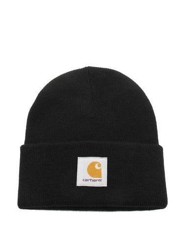 Logo Patch Short Watch Beanie Black - CARHARTT WIP - BALAAN 1