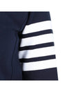 Engineered 4 Bar Stripe Loopback Jersey Knit Crewneck Sweatshirt Navy - THOM BROWNE - 7