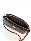 Classic Crossbag On Chain Grained Calfskin & Silver Black - CHANEL - BALAAN 5