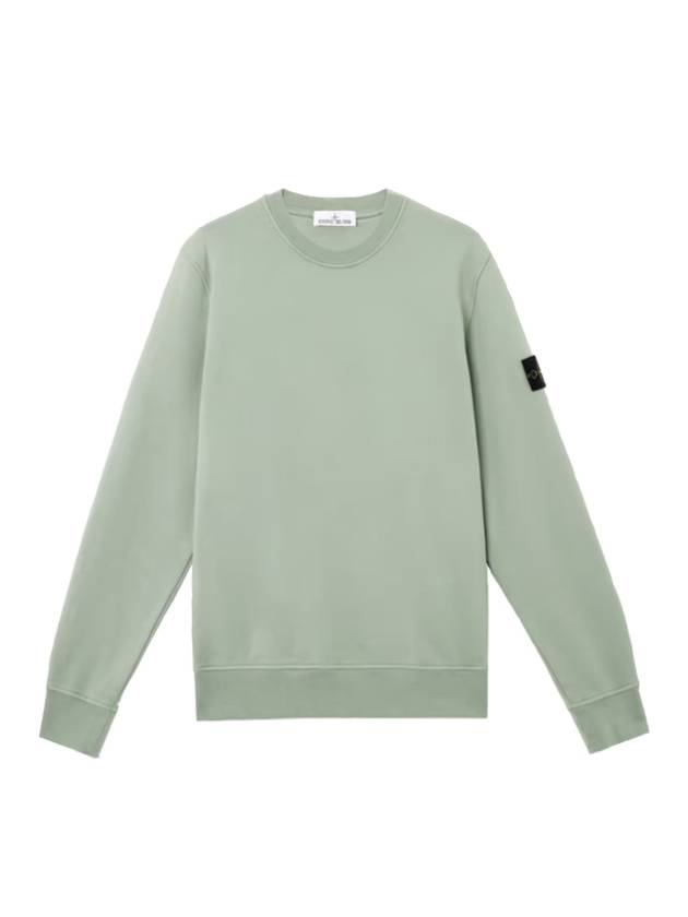 6100044 Organic Cotton Fleece Sweatshirt Sage Green - STONE ISLAND - BALAAN 2