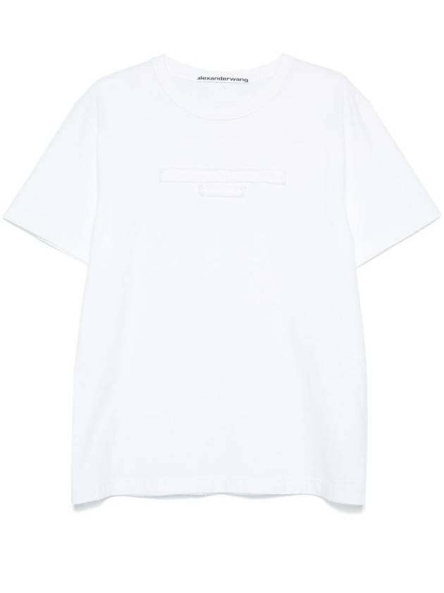 Alexander Wang Distressed Logo Cotton Jersey Unisex T-Shirt Clothing - ALEXANDER WANG - BALAAN 1