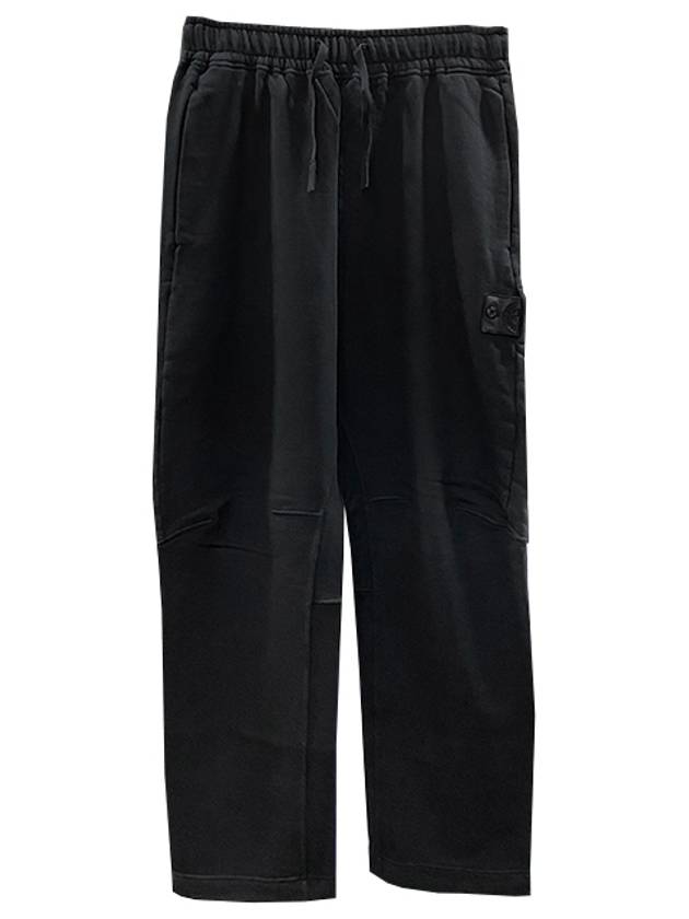 Shadow Project Cotton Fleece Jogger Track Pants Black - STONE ISLAND - BALAAN 3