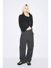 Unbalanced Button Knit Cardigan Black - GYEOL - BALAAN 4