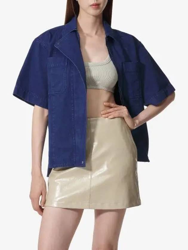 Max Mara Gabrielle Cotton Jacket Blue 11111083600010 - S MAX MARA - BALAAN 1