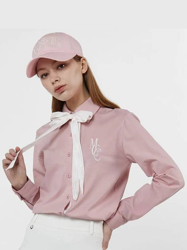 MGC SINGLE JERSEY Silket Span Shirt PINK - MONBIRDIE GOLF - BALAAN 1