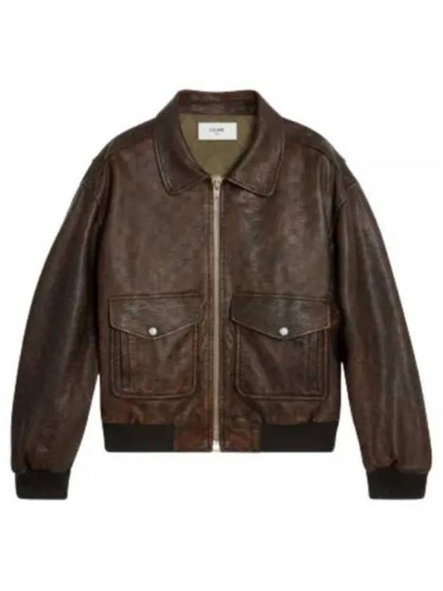 Aviator Blouson Jacket Dark Brown - CELINE - BALAAN 2