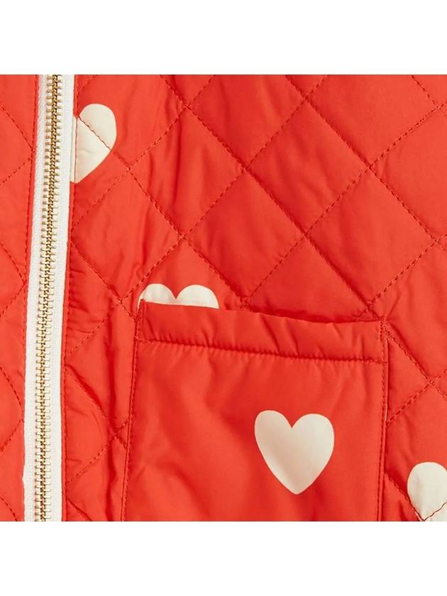 Kids Heart Pattern Quilting Baseball Jacket 24210107 42 - MINI RODINI - BALAAN 4