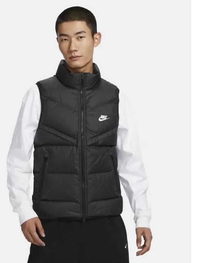 Men's Sportswear Wind Runner Storm Fit Down Vest Black - NIKE - BALAAN 2