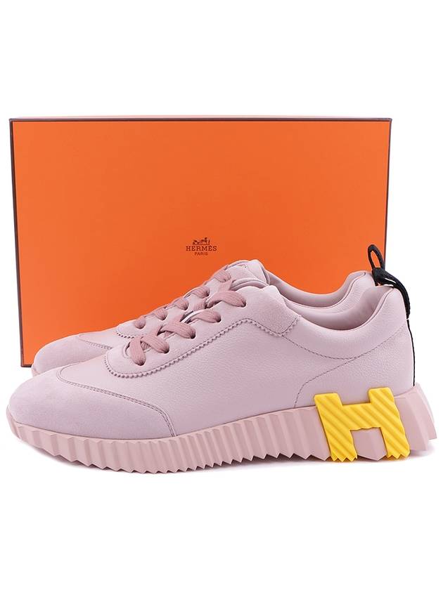 Bouncing Low Top Sneakers Rose Porcelai - HERMES - BALAAN 3