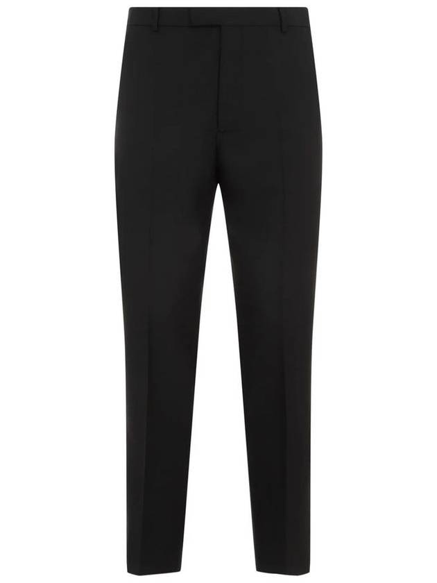 Wool Blend Straight Pants Black - GUCCI - BALAAN 2