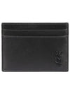 Mini Monogram Card Wallet Black - SAINT LAURENT - BALAAN 2