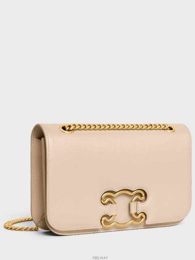 Triomphe Frame Calfskin Medium Shoulder Bag Nude - CELINE - BALAAN 3