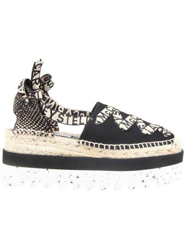 Gaia platform espadrille sandals black - STELLA MCCARTNEY - BALAAN 6