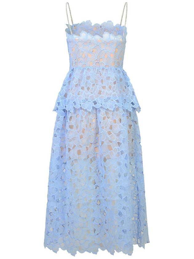 Self-Portrait Light Blue Polyester Dress - SELF PORTRAIT - BALAAN 3