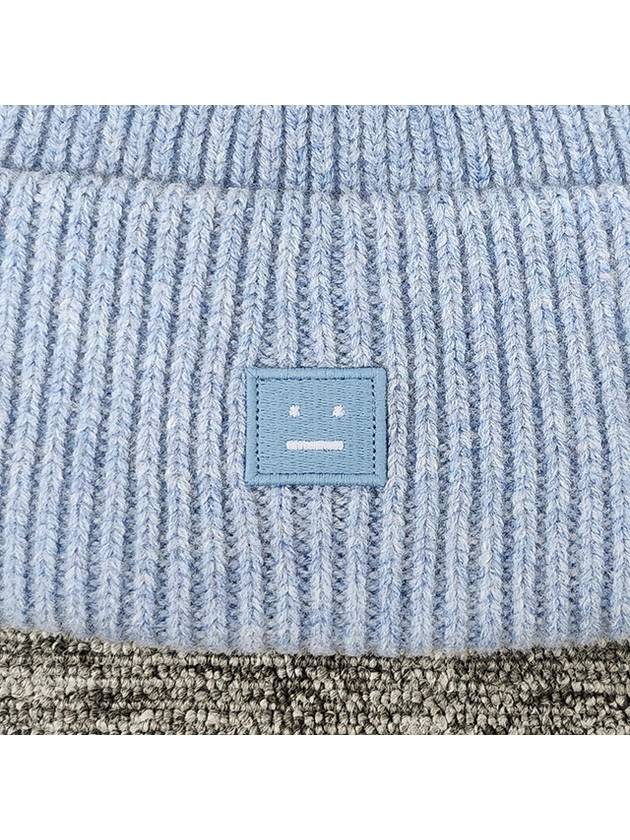 Small Face Logo Beanie Steel Blue - ACNE STUDIOS - BALAAN 6