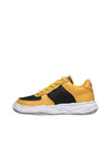 Wayne OG Sole Leather Low Top Sneakers Black Yellow - MIHARA YASUHIRO - BALAAN 1