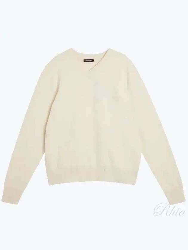 Knit Vito Jacquard V Neck Sweater FMKW07769 E026 Men's Vito Jacquard V Neck Sweater - J.LINDEBERG - BALAAN 2