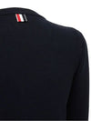 Anchor Button Striped Sleeve Cotton Navy Knit Sweater - THOM BROWNE - BALAAN 4