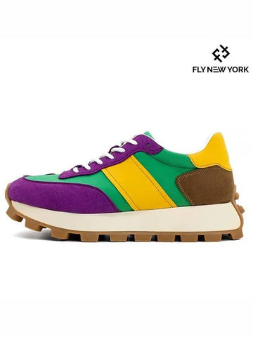 Connie Women s Sneakers Purple Yellow NYSW002 - FLYNEWYORK - BALAAN 1