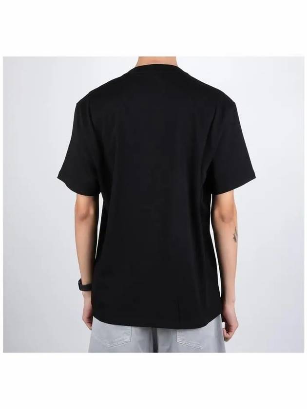 Relaxed Fit Cotton Short Sleeve T-Shirt Black - LOEWE - BALAAN 5