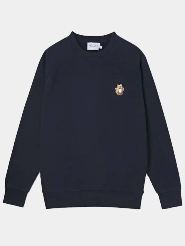 All Right Fox Patch Sweatshirt Navy - MAISON KITSUNE - BALAAN 2