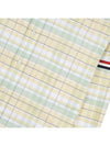 Men's Plaid Three Stripes Armband Oxford Long Sleeve Shirt Yellow - THOM BROWNE - BALAAN 9