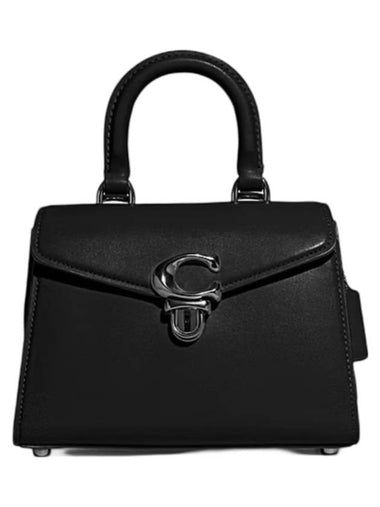 Sammy Leather Tote Bag Black - COACH - BALAAN 1