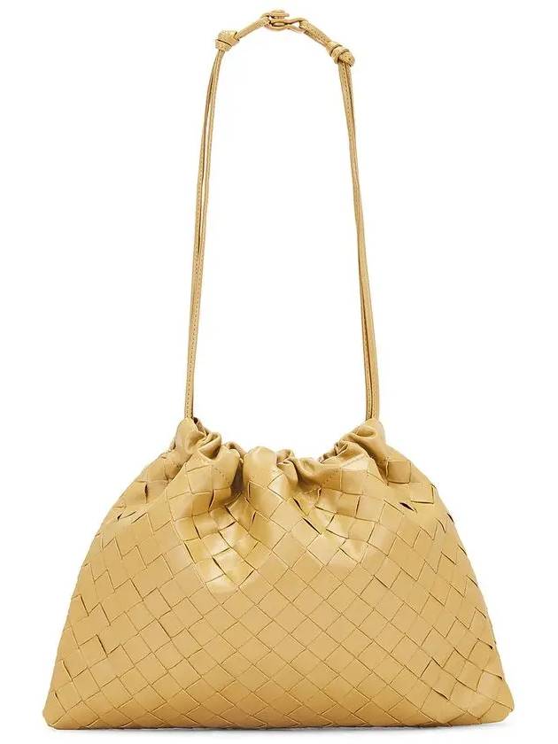 Interciato Medium Calfskin Bucket Bag Beige - BOTTEGA VENETA - BALAAN 4