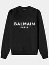 Paris Logo Crew Neck Sweatshirt Black - BALMAIN - BALAAN 2