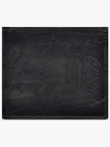 Makore Scritto Venezia leather half wallet Nero Grigio NEO JOUR V2 NG - BERLUTI - BALAAN 1