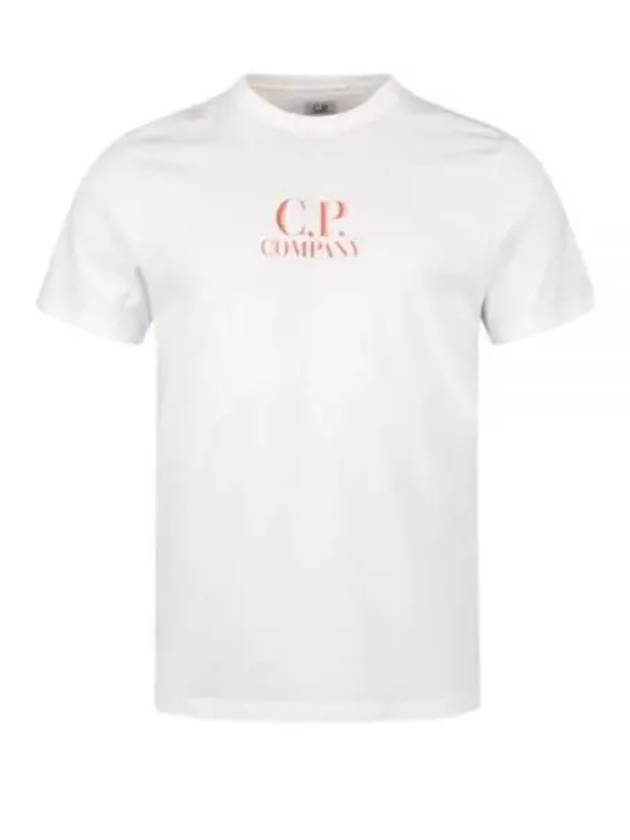 Logo Short Sleeve T-Shirt White - CP COMPANY - BALAAN 2