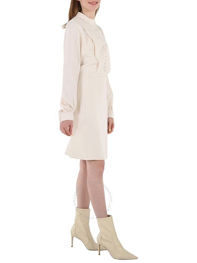 Chloe White Buttoned Long-sleeve Dress, Brand Size 36 (US Size 2) - CHLOE - BALAAN 2