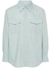 Western Poplin Long Sleeve Shirt Blue - LEMAIRE - BALAAN 1