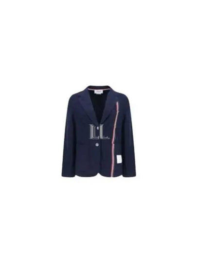 Stripe Detail Cotton Jacket Navy - THOM BROWNE - BALAAN 2