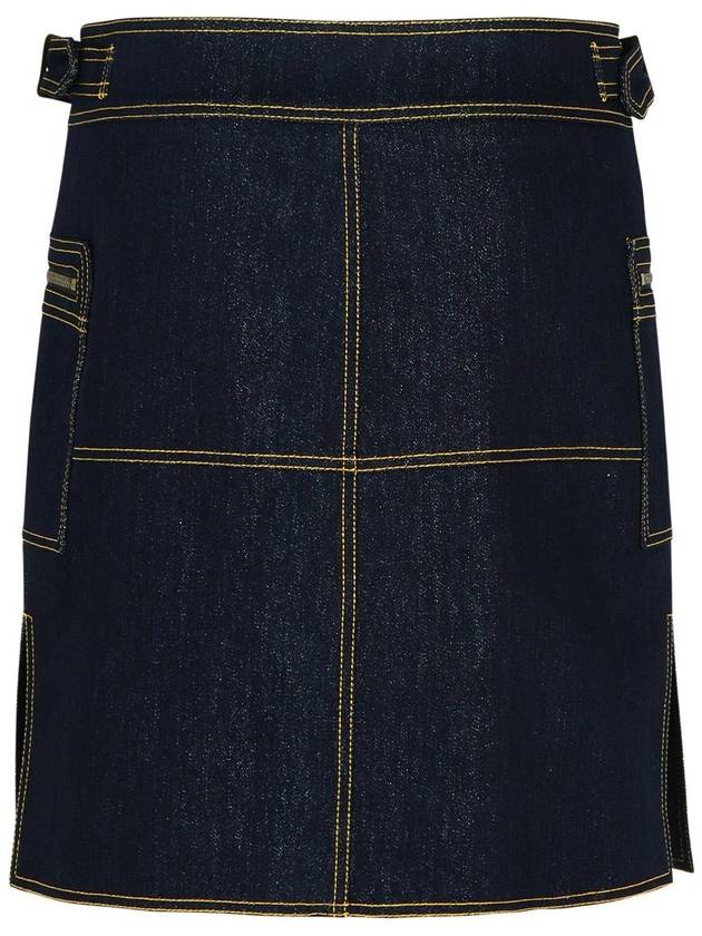 Etro Dark Blue Denim Miniskirt - ETRO - BALAAN 3