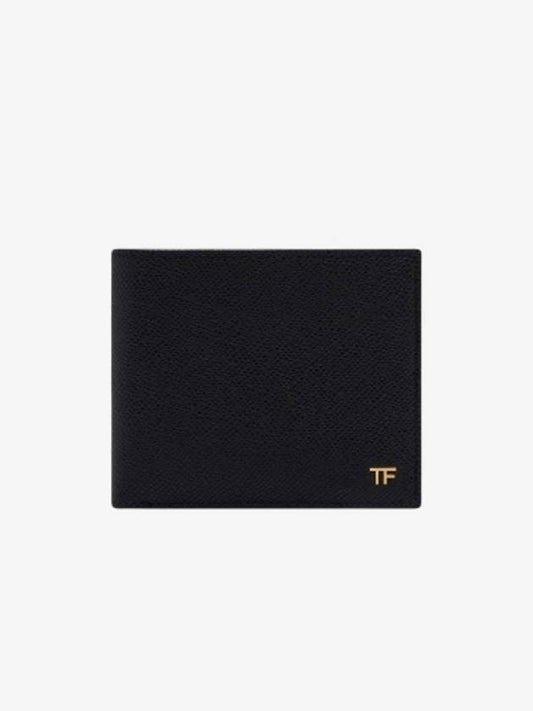 Small Grain Leather Half Wallet Black - TOM FORD - BALAAN 2